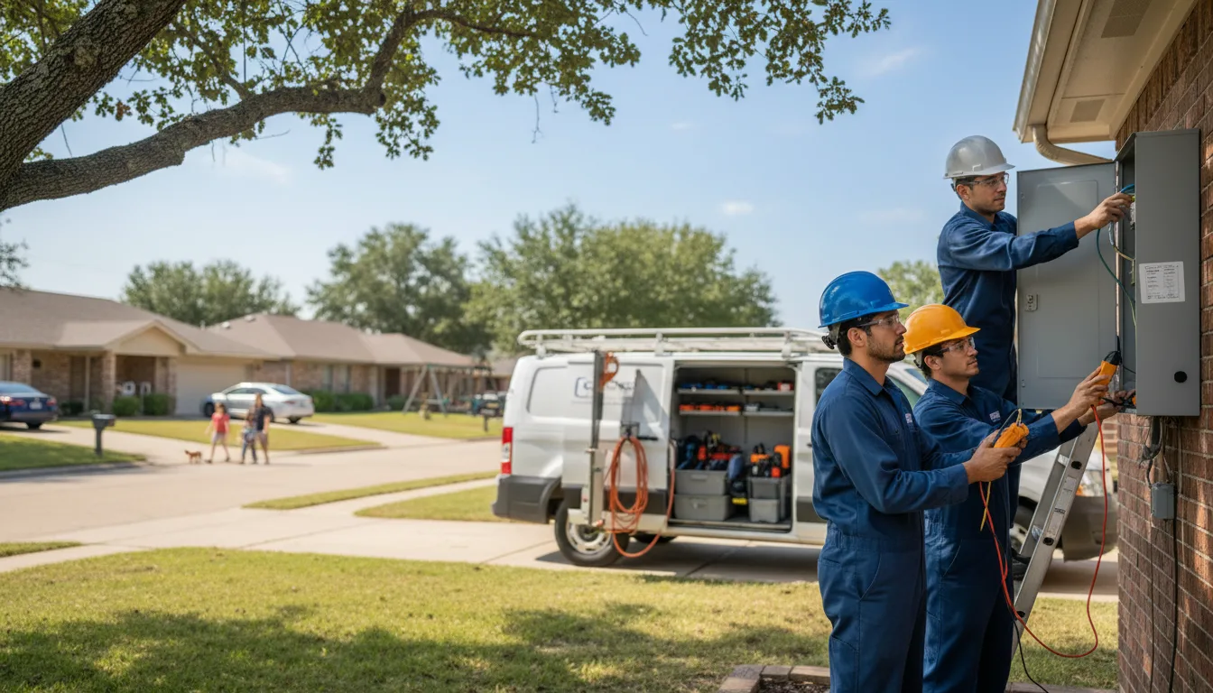 Certified electrician providing emergency electrical services in Cushing, WI